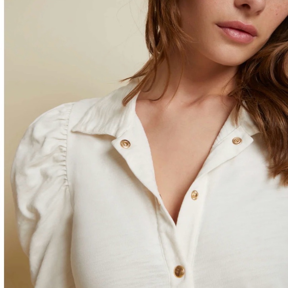 Nation LTD Ennis Feminine Workshirt in Off White